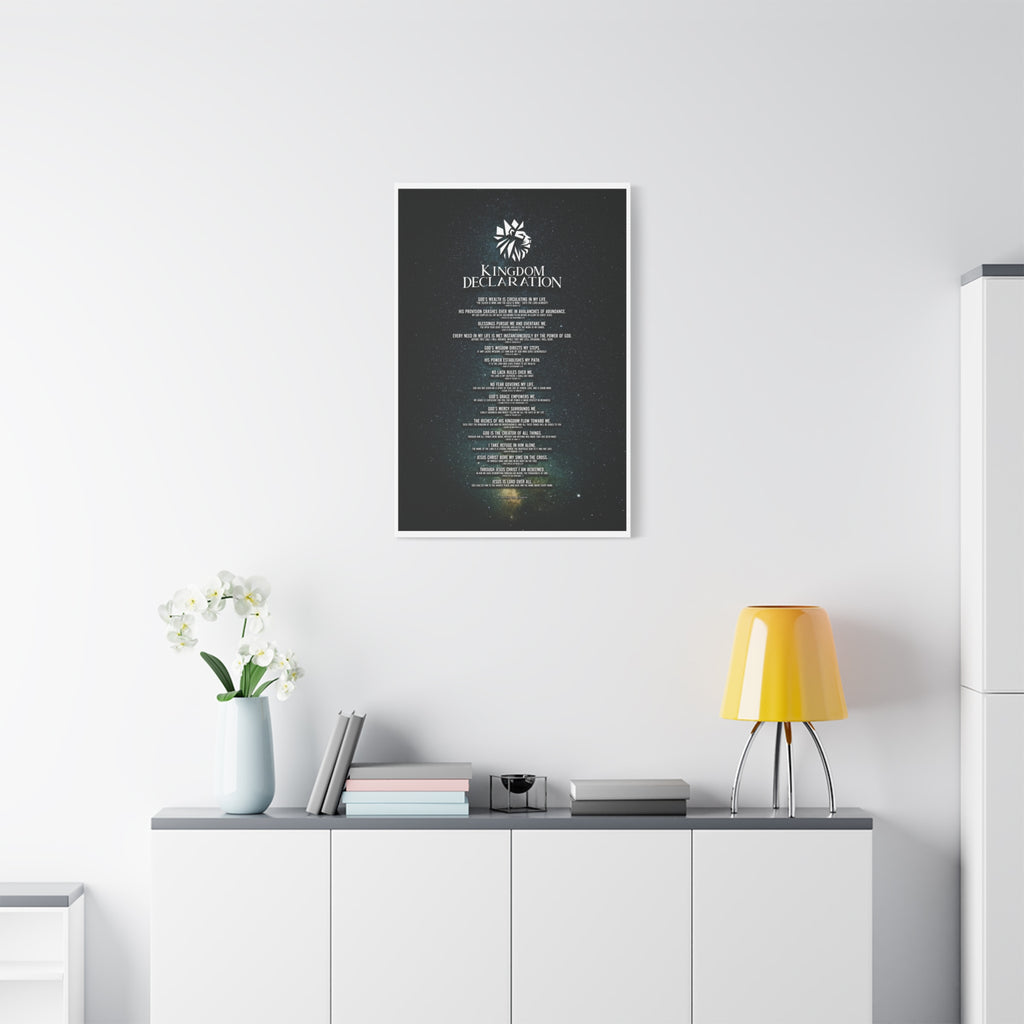 Kingdom Declaration Matte Canvas Print — Inspirational Scripture Wall Art