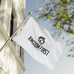 Kingdom First Double-Sided Flag — Matthew 6:33 Inspirational Church Banner