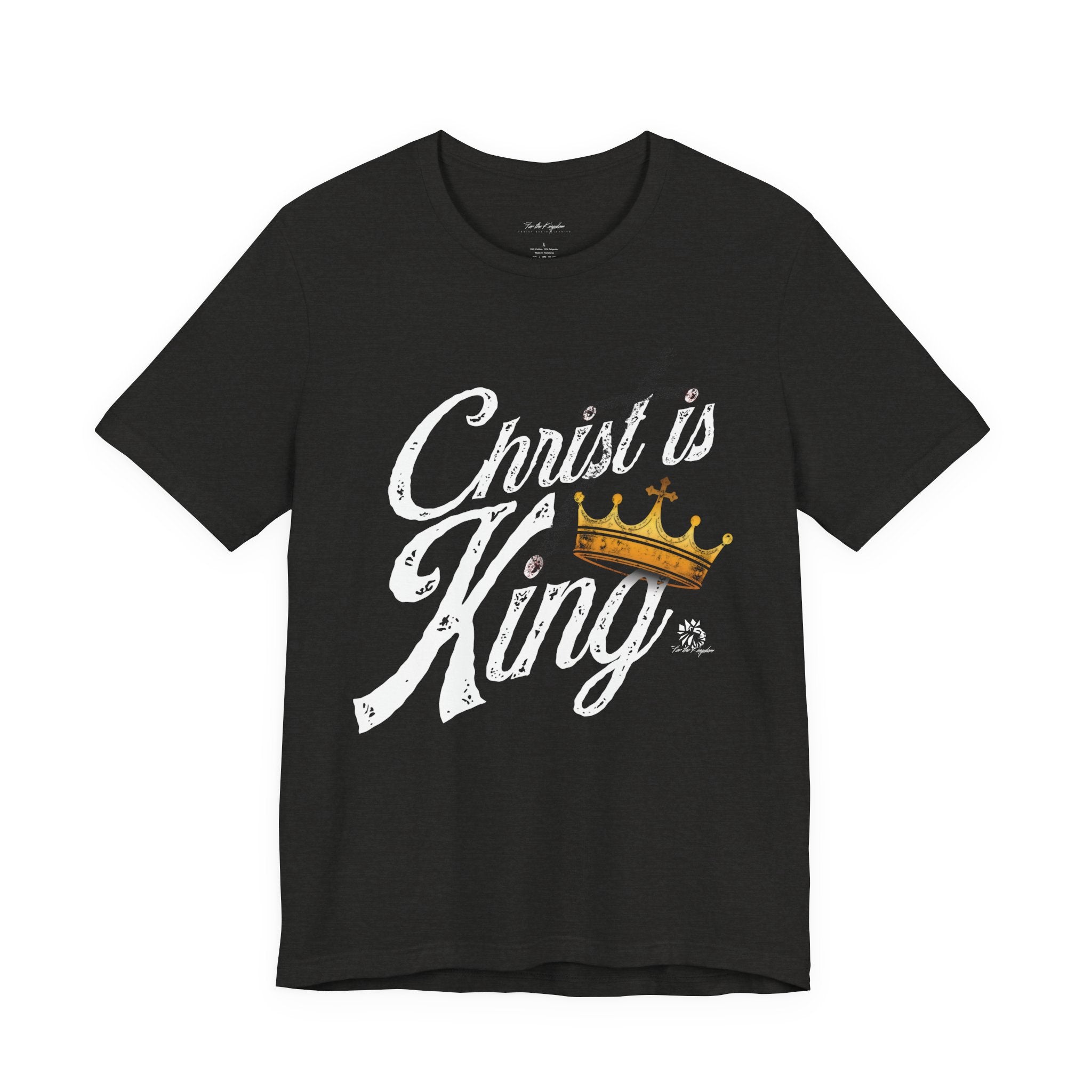 Christ Is King Tee Light Pallete — Christian Faith Shirt with Crown Graphic