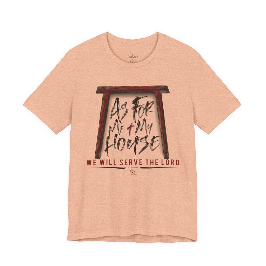 “As For Me & My House" Dark Pallete Christian Tee