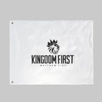 Kingdom First Double-Sided Flag — Matthew 6:33 Inspirational Church Banner