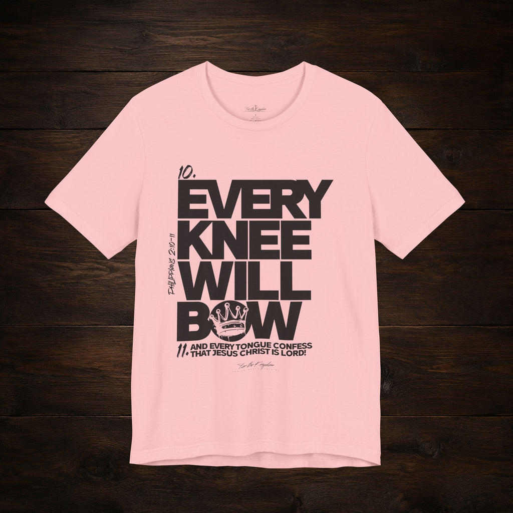 Every Knee Will Bow Dark Palette Tee — Christian Faith Graphic T-Shirt