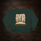 Christian Crewneck Sweatshirt — "BYOB (Bring Your Own Bible)" Faith Graphic