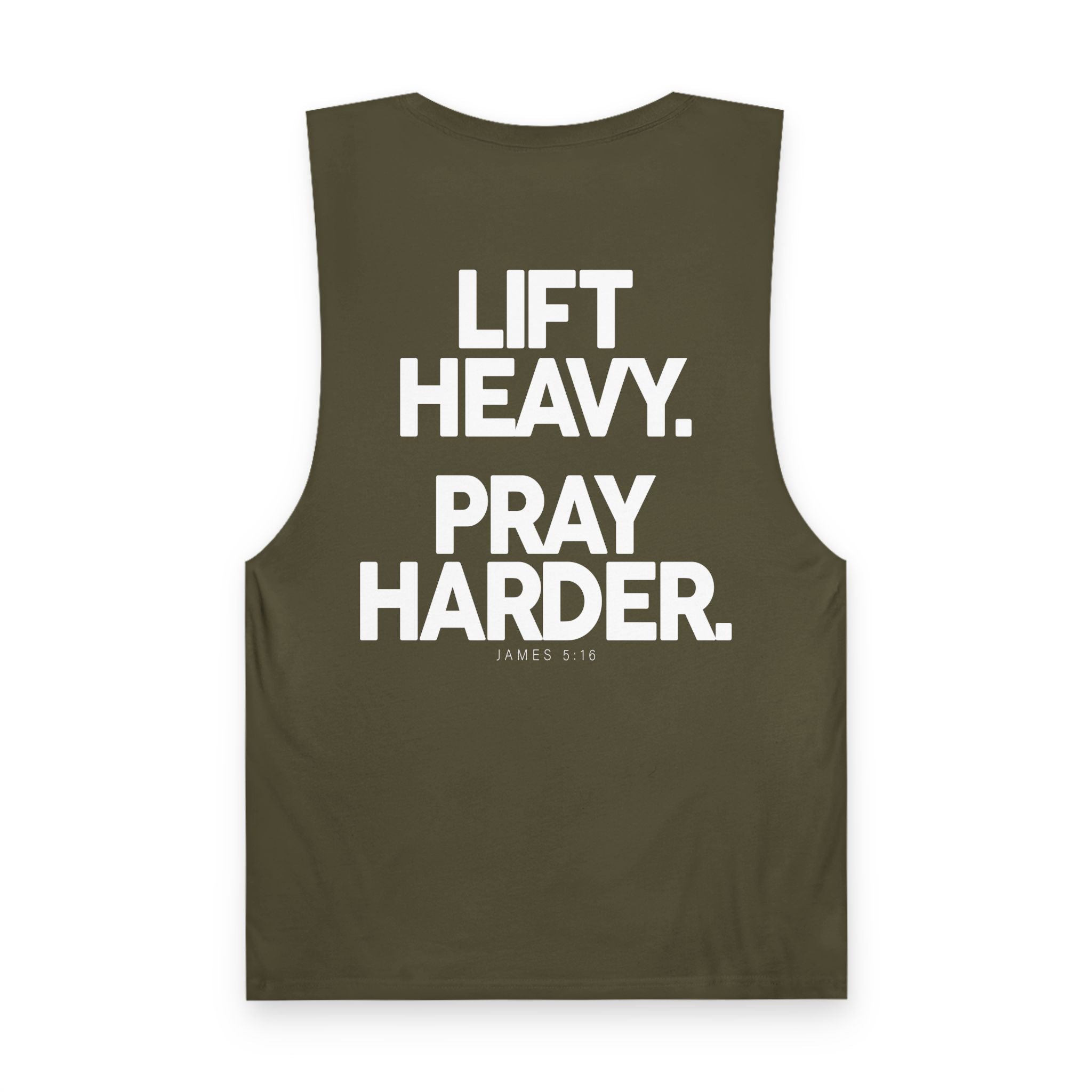 Lift Heavy Pray Harder Tank — Gym Workout Fitness Motivation