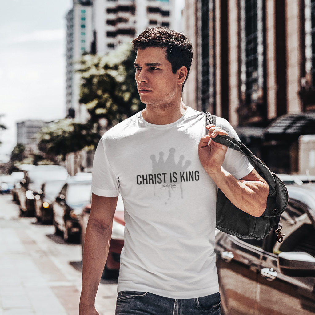 Christ Is King Crown Dark Pallete Tee — Christian Faith Shirt