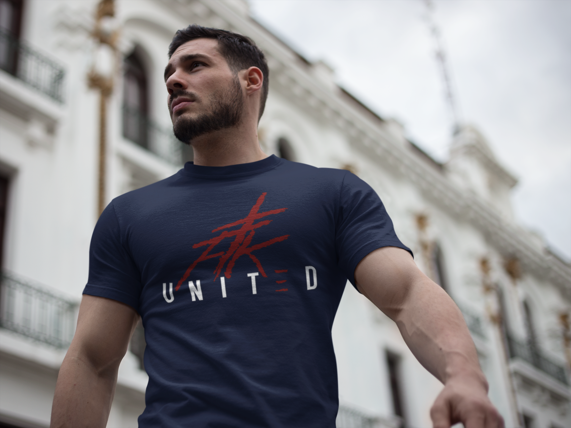 FTK UNIT≡D Logo Light Pallete T-Shirt — Bold Brushstroke Graphic Tee