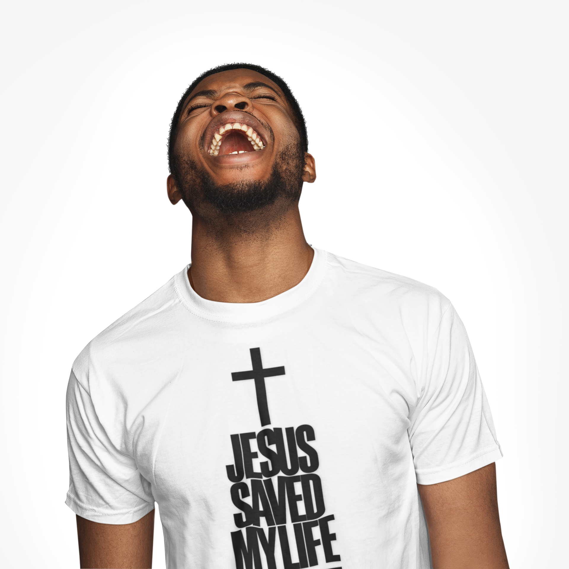 Jesus Saved My Life Dark Pallete Tee — Christian Cross Faith Shirt (John 3:16)