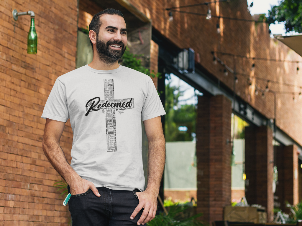 Redeemed by Grace Dark Palette Christian T-Shirt