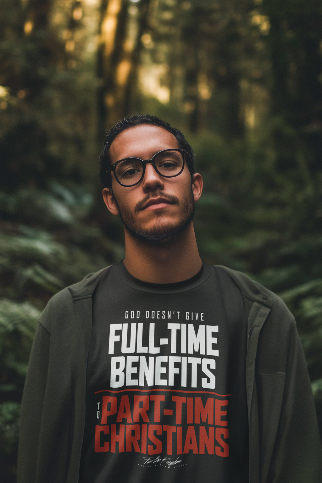 God Doesn’t Give Full-Time Benefits to Part-Time Christians — Christian Light Palette Tee