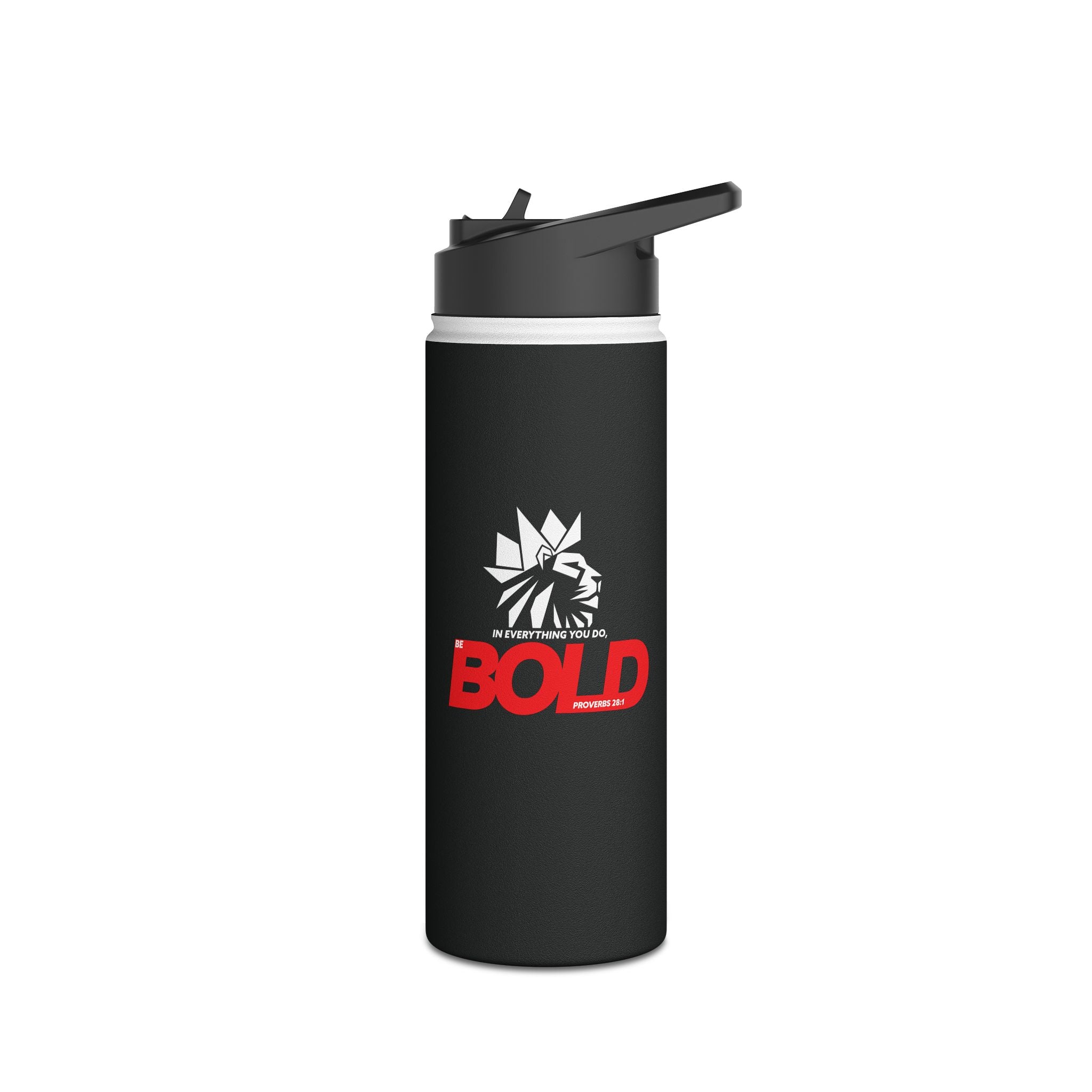 Bold Red 'Blessed' Stainless Steel Water Bottle — Insulated Travel Bottle