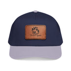 FTK Lion of Judah Leather Patch Baseball Cap — Mid Profile Rustic Outdoor Hat with Rectangle Patch
