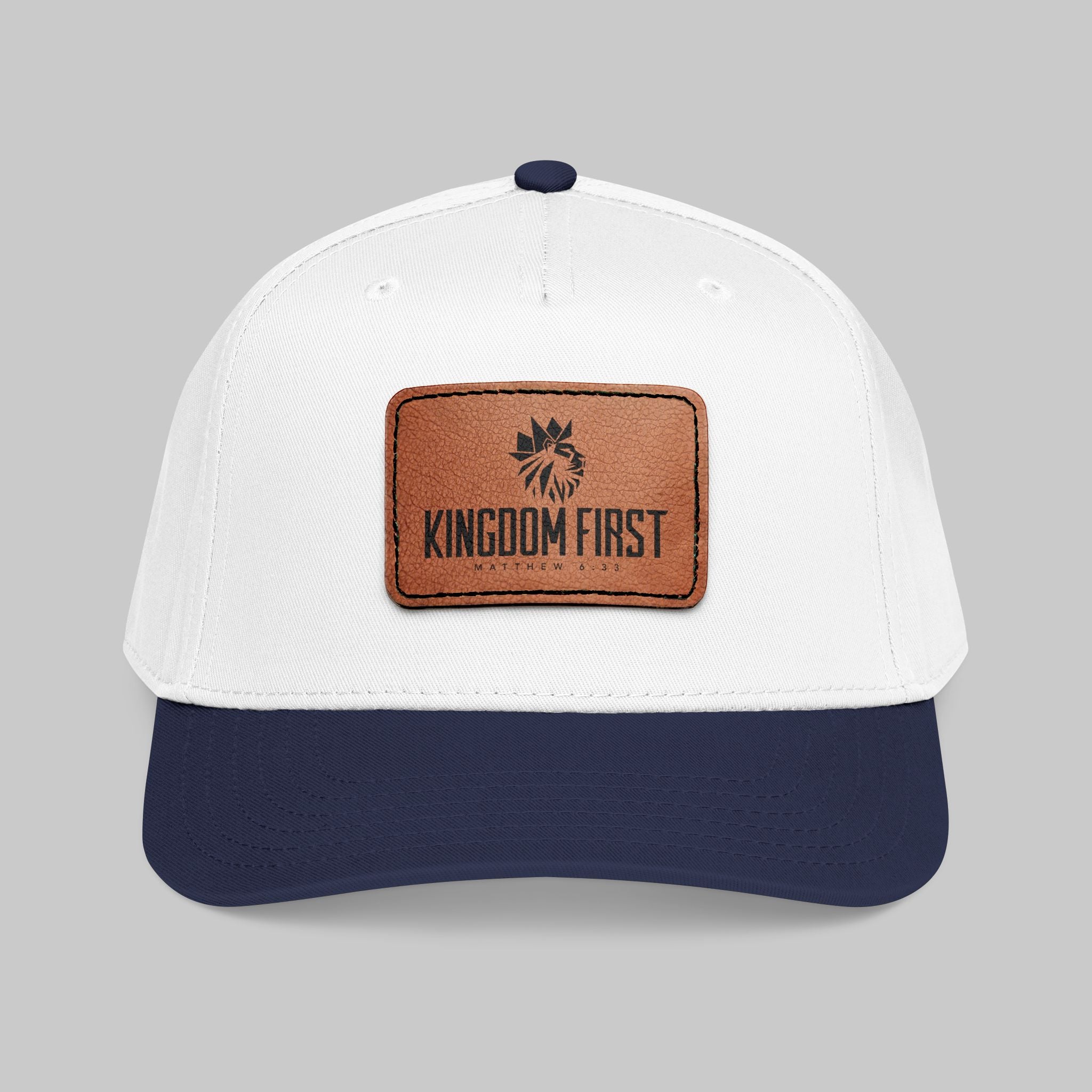 Kingdom First Leather Patch Baseball Cap