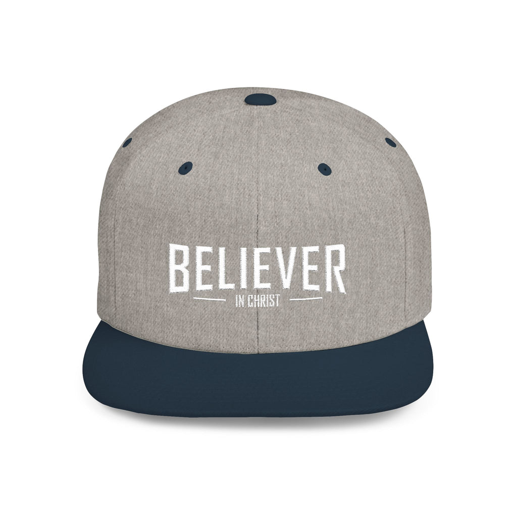 Believer Flat Bill Snapback Hat — Bold Faith Statement Cap