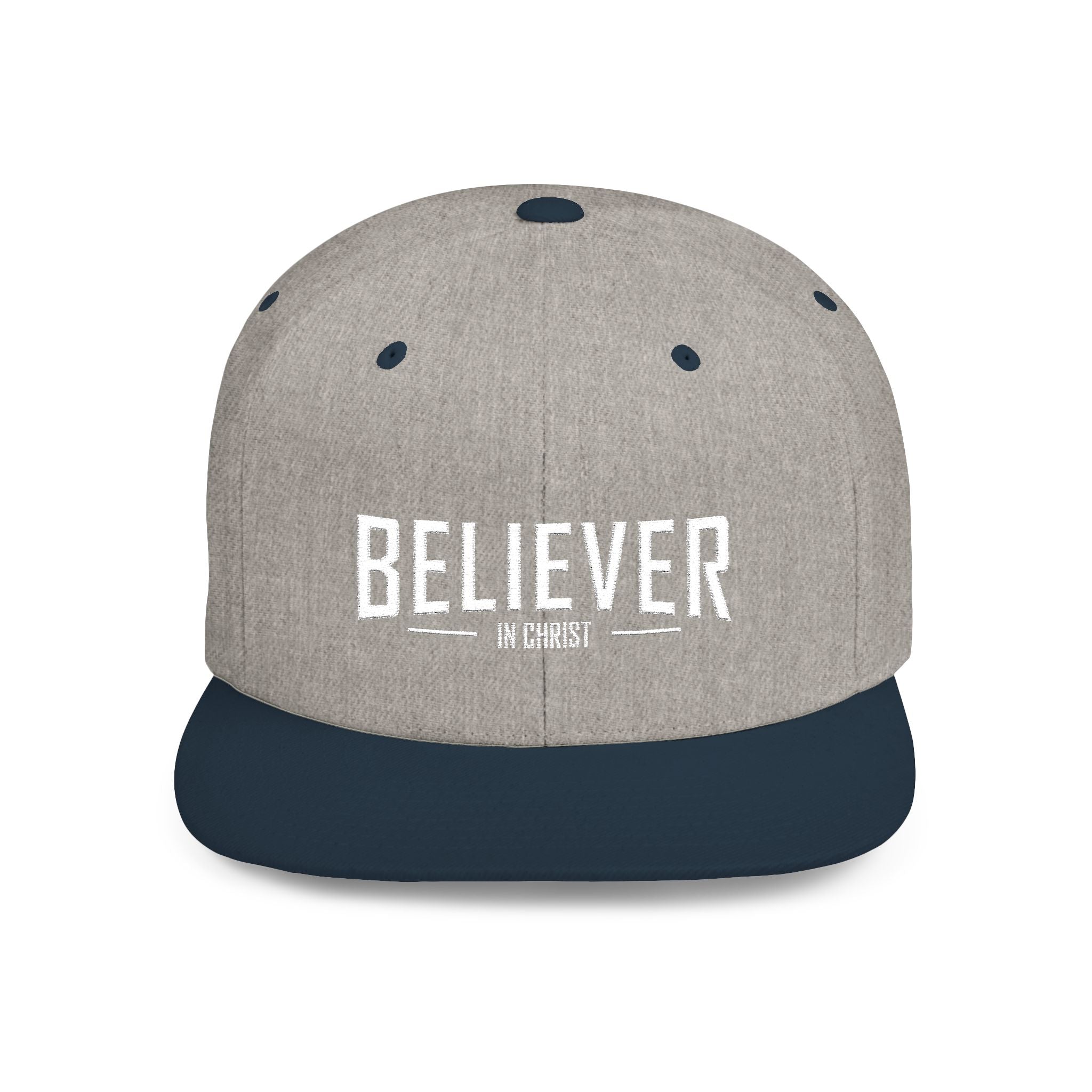 Believer Flat Bill Snapback Hat — Bold Faith Statement Cap