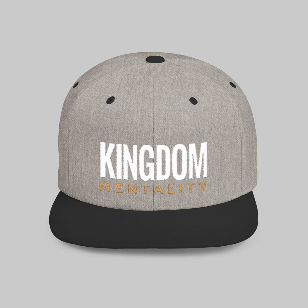 Kingdom Mentality Flat Bill Snapback Hat — Bold Faith-Inspired Streetwear Cap