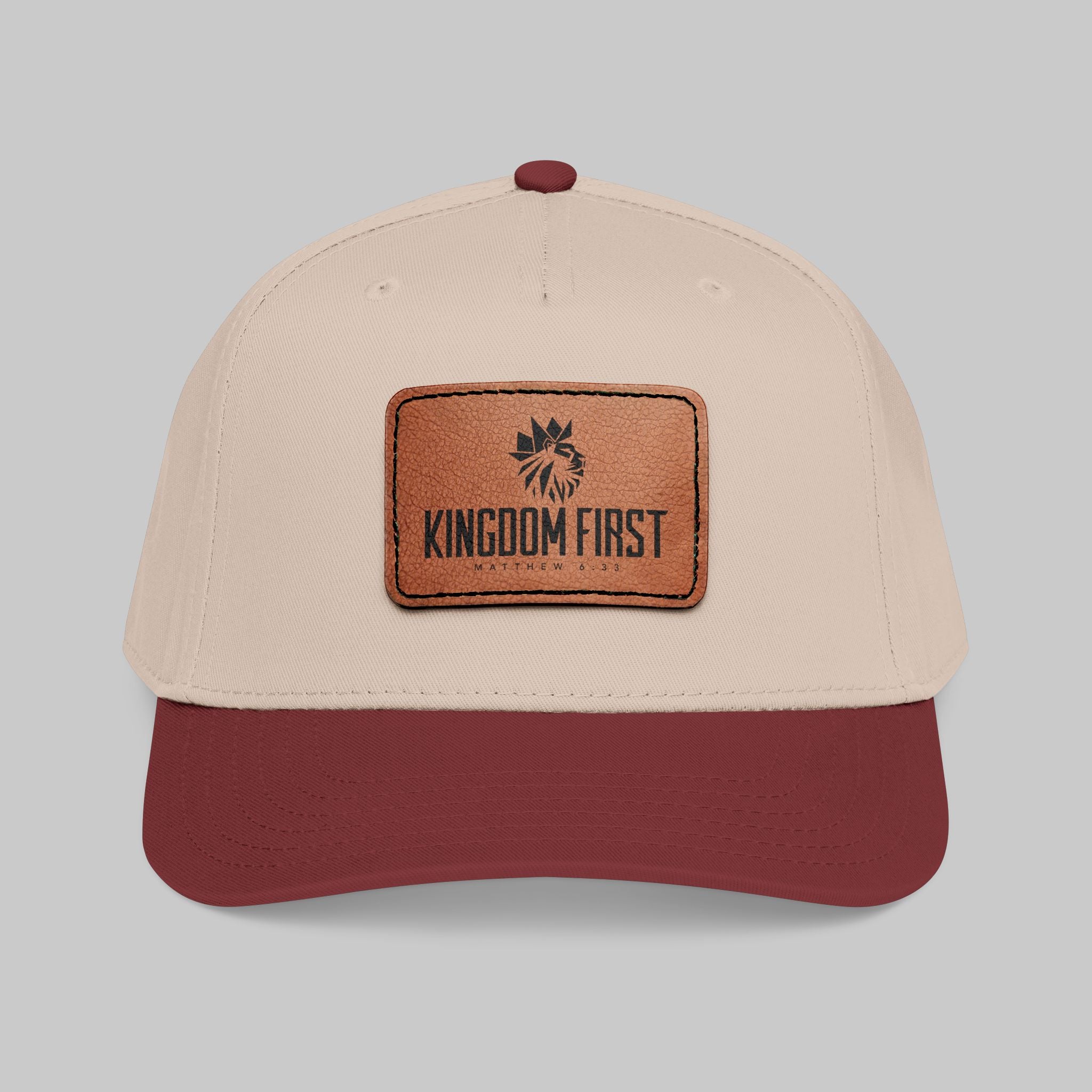 Kingdom First Leather Patch Baseball Cap
