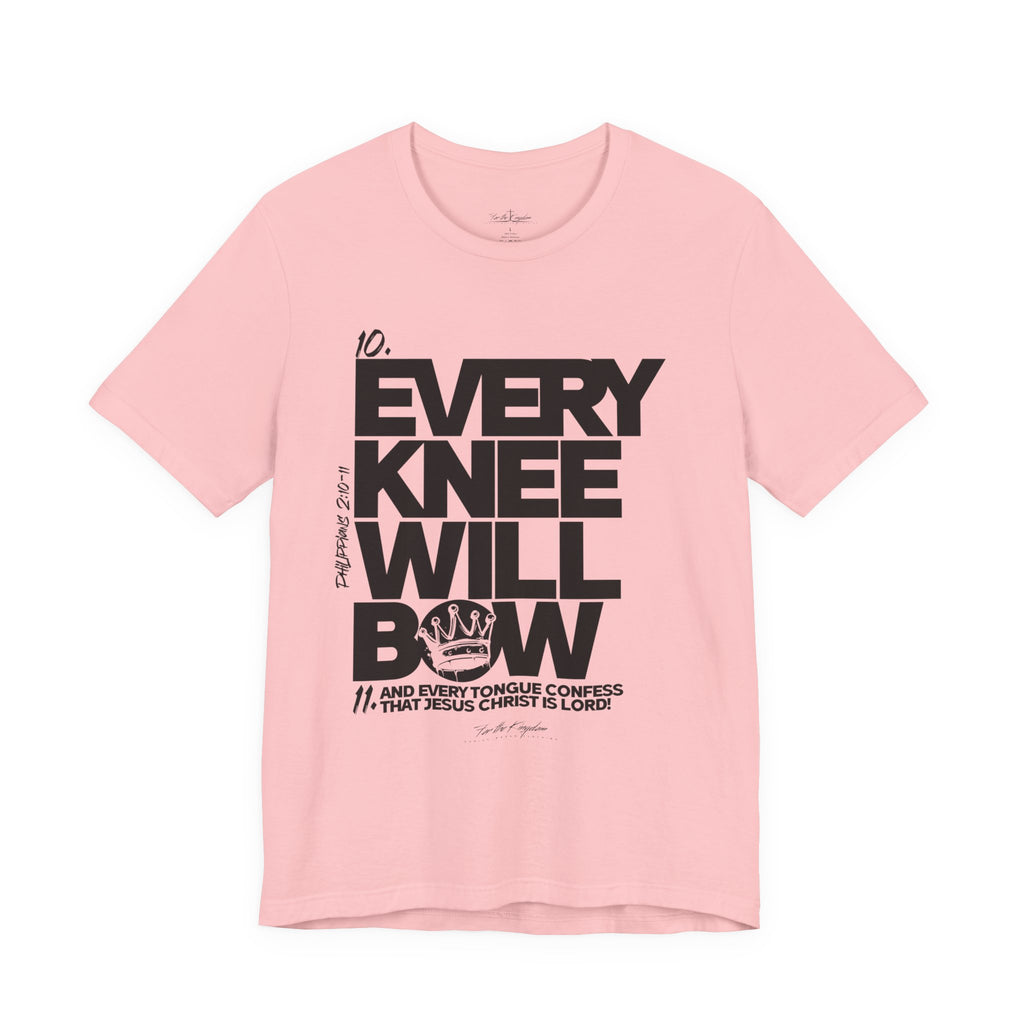 Every Knee Will Bow Dark Palette Tee — Christian Faith Graphic T-Shirt