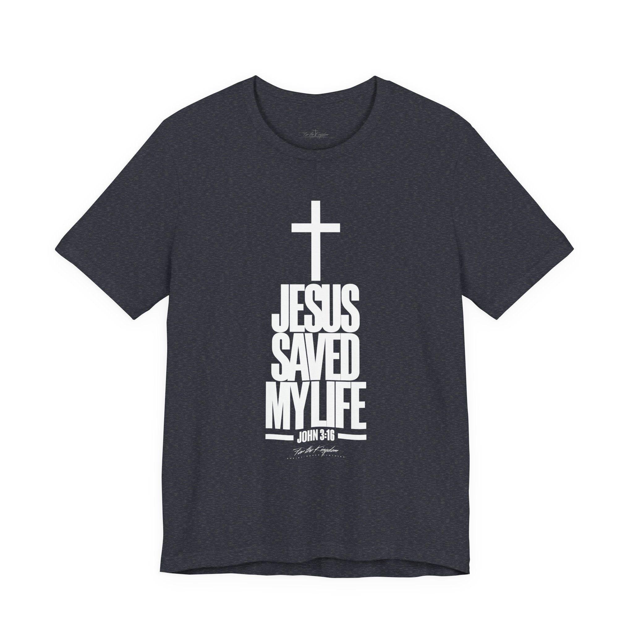 Jesus Saved My Life Light Pallete Tee — Christian Cross Faith Shirt (John 3:16)