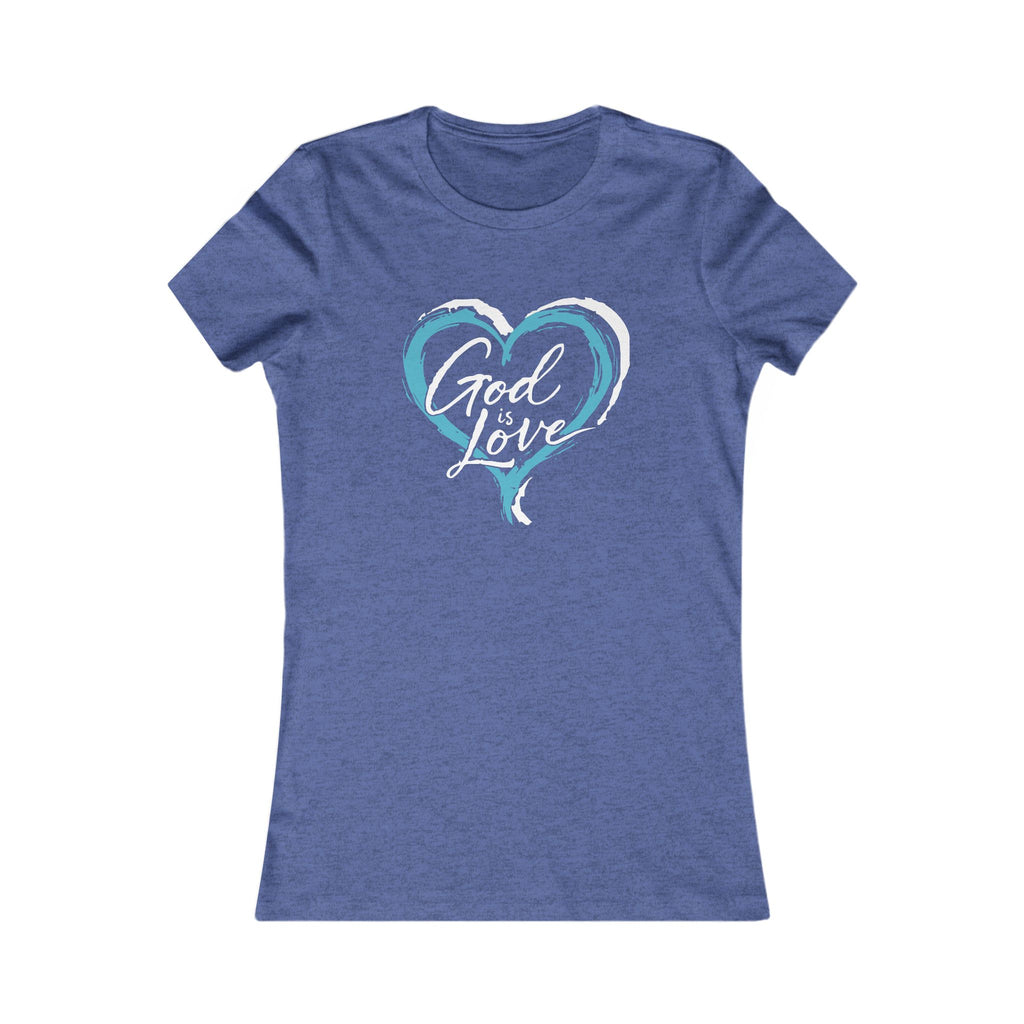 God Is Love Heart Women's Tee — Christian Graphic Shirt