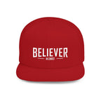 Believer Flat Bill Snapback Hat — Bold Faith Statement Cap