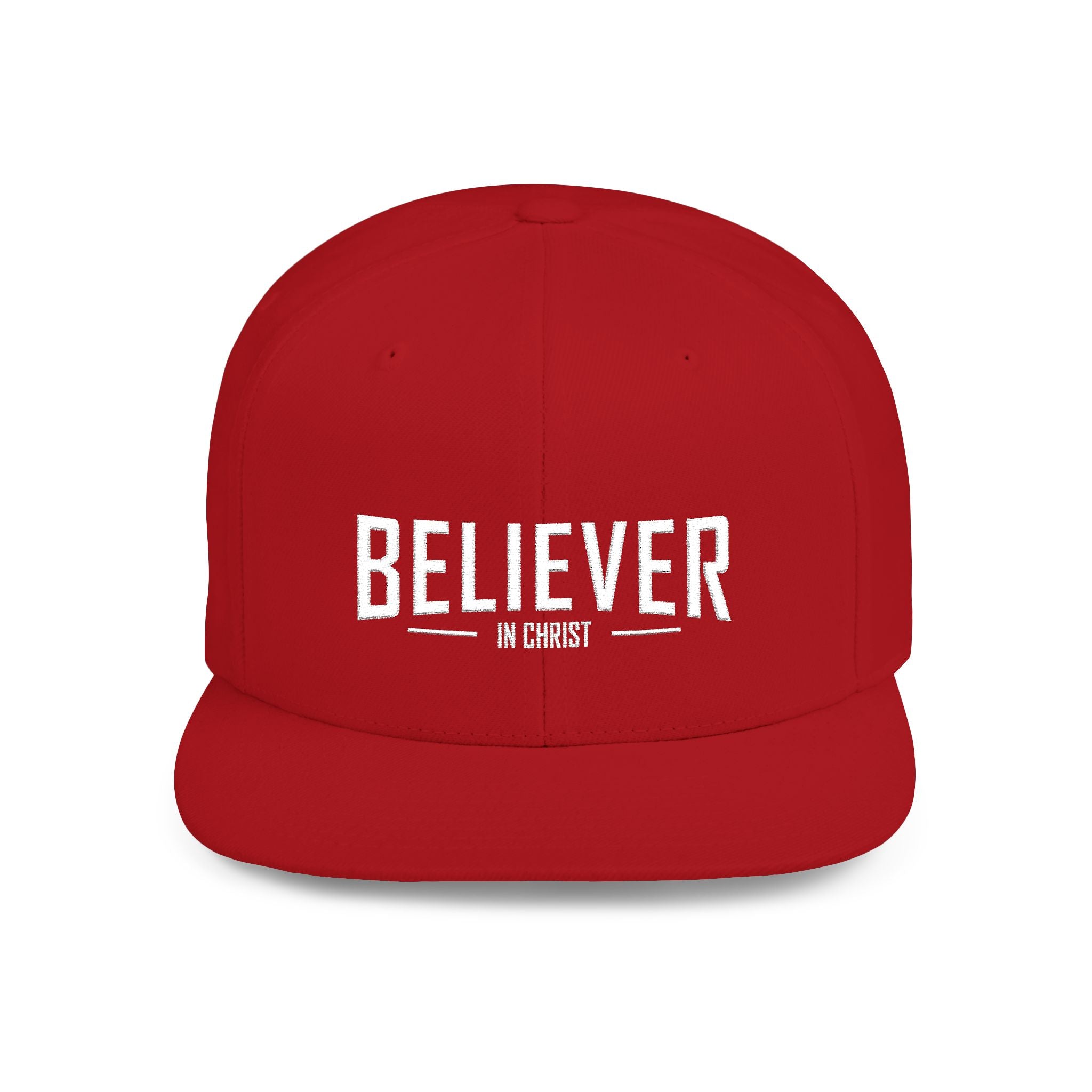 Believer Flat Bill Snapback Hat — Bold Faith Statement Cap