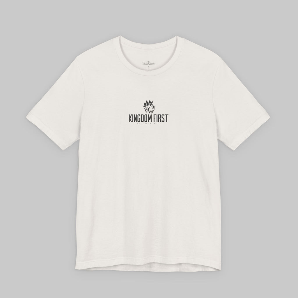 Kingdom First T‑Shirt — Faith-Inspired Minimalist White Tee