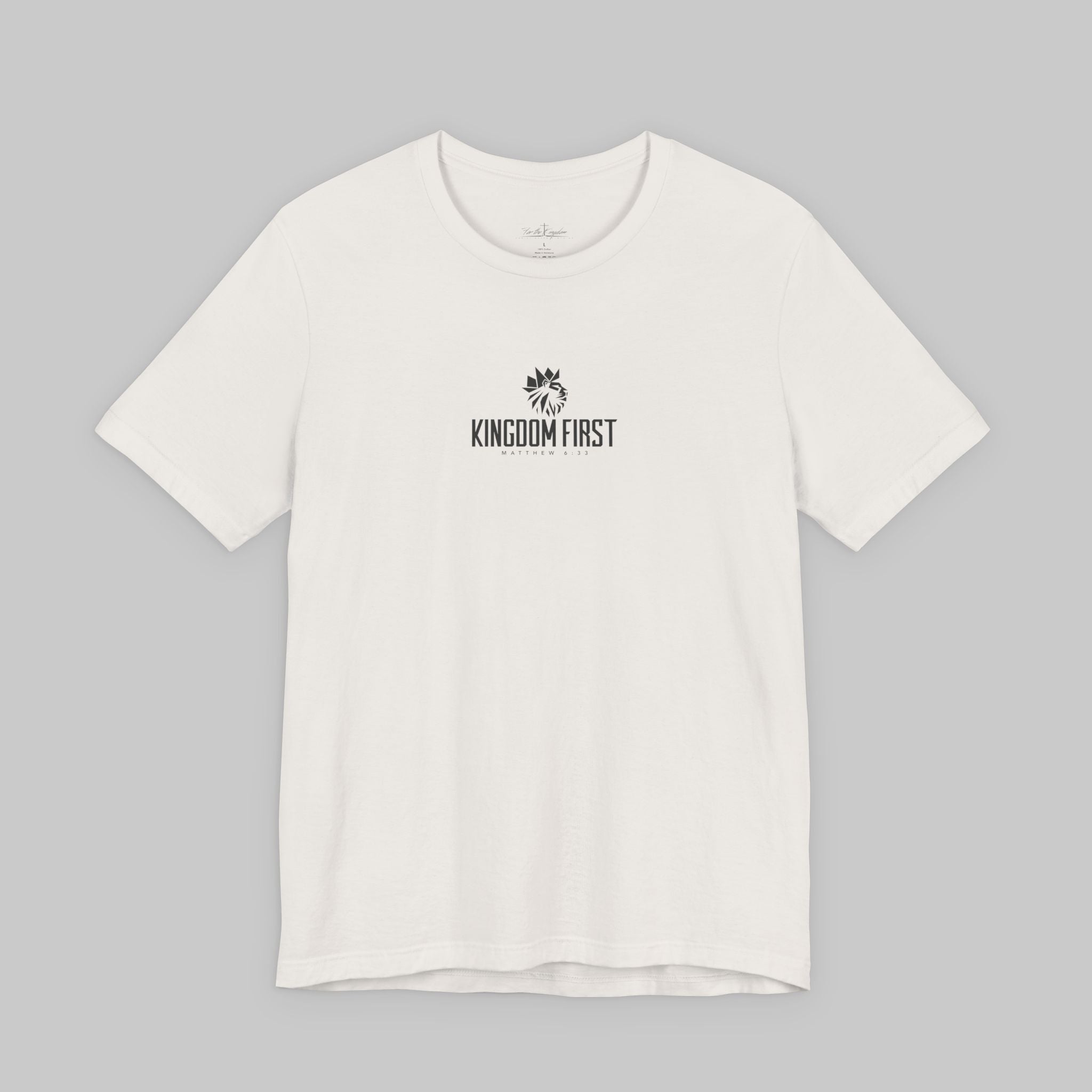 Kingdom First T‑Shirt — Faith-Inspired Minimalist White Tee