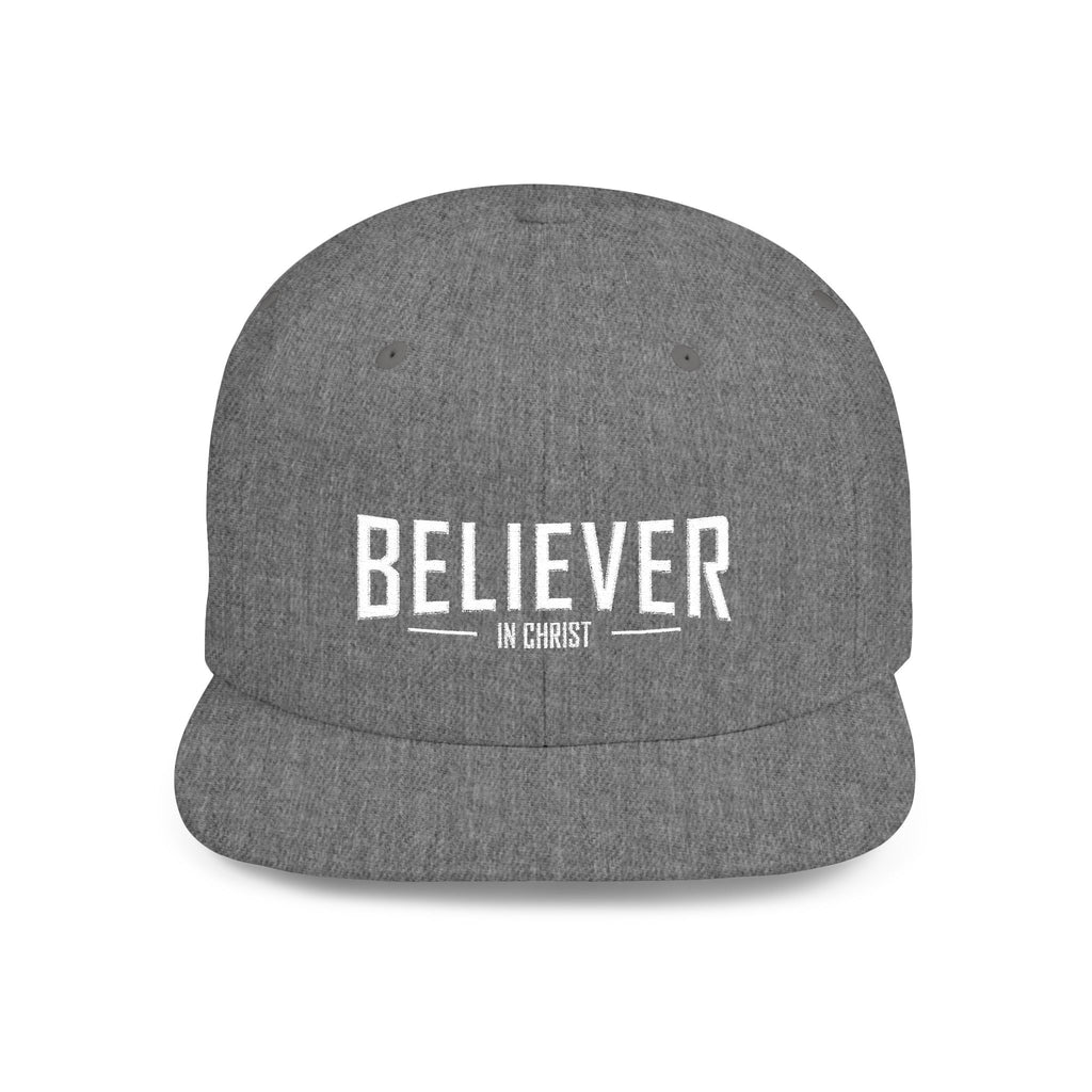 Believer Flat Bill Snapback Hat — Bold Faith Statement Cap