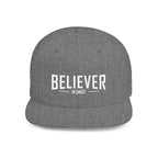 Believer Flat Bill Snapback Hat — Bold Faith Statement Cap