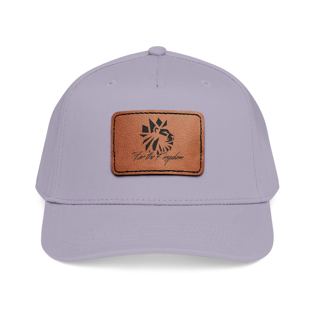 FTK Lion of Judah Leather Patch Baseball Cap — Mid Profile Rustic Outdoor Hat with Rectangle Patch