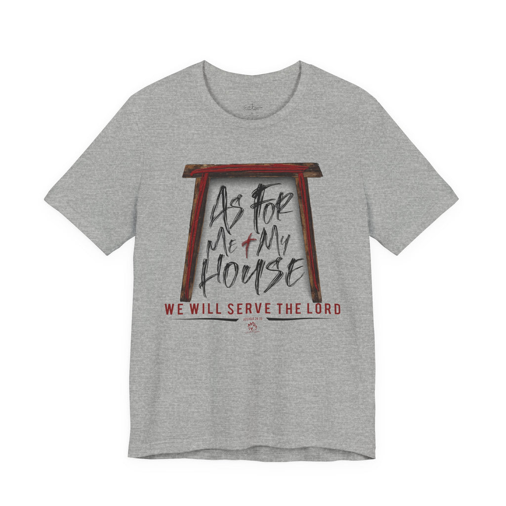 “As For Me & My House" Dark Pallete Christian Tee