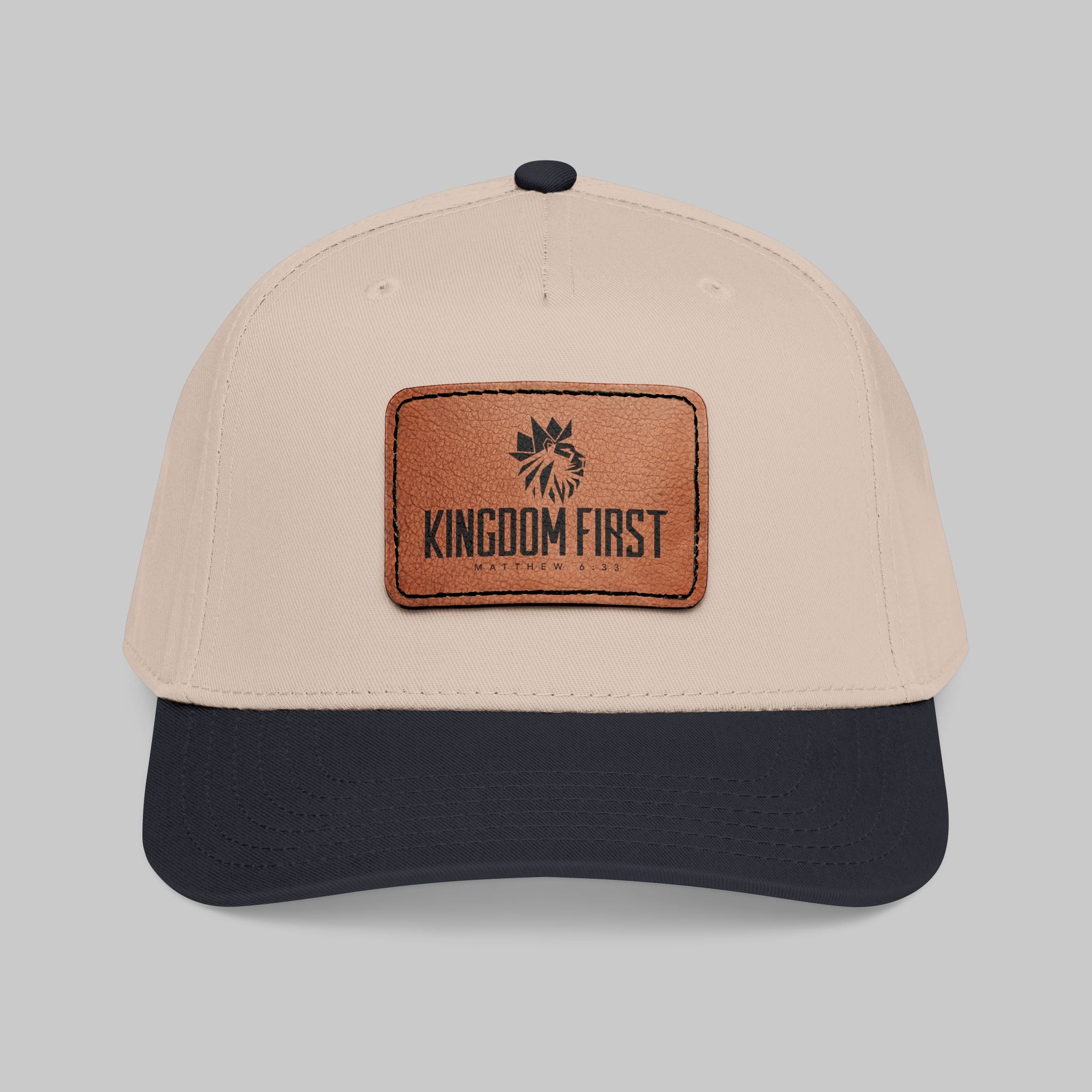 Kingdom First Leather Patch Baseball Cap