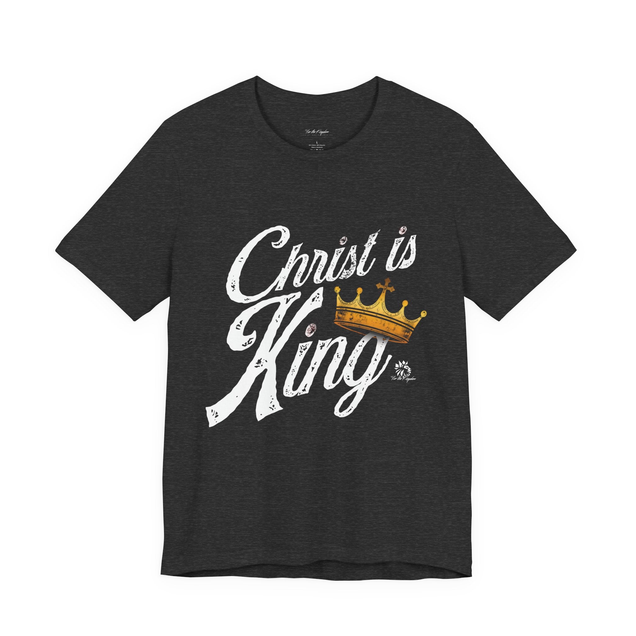 Christ Is King Tee Light Pallete — Christian Faith Shirt with Crown Graphic