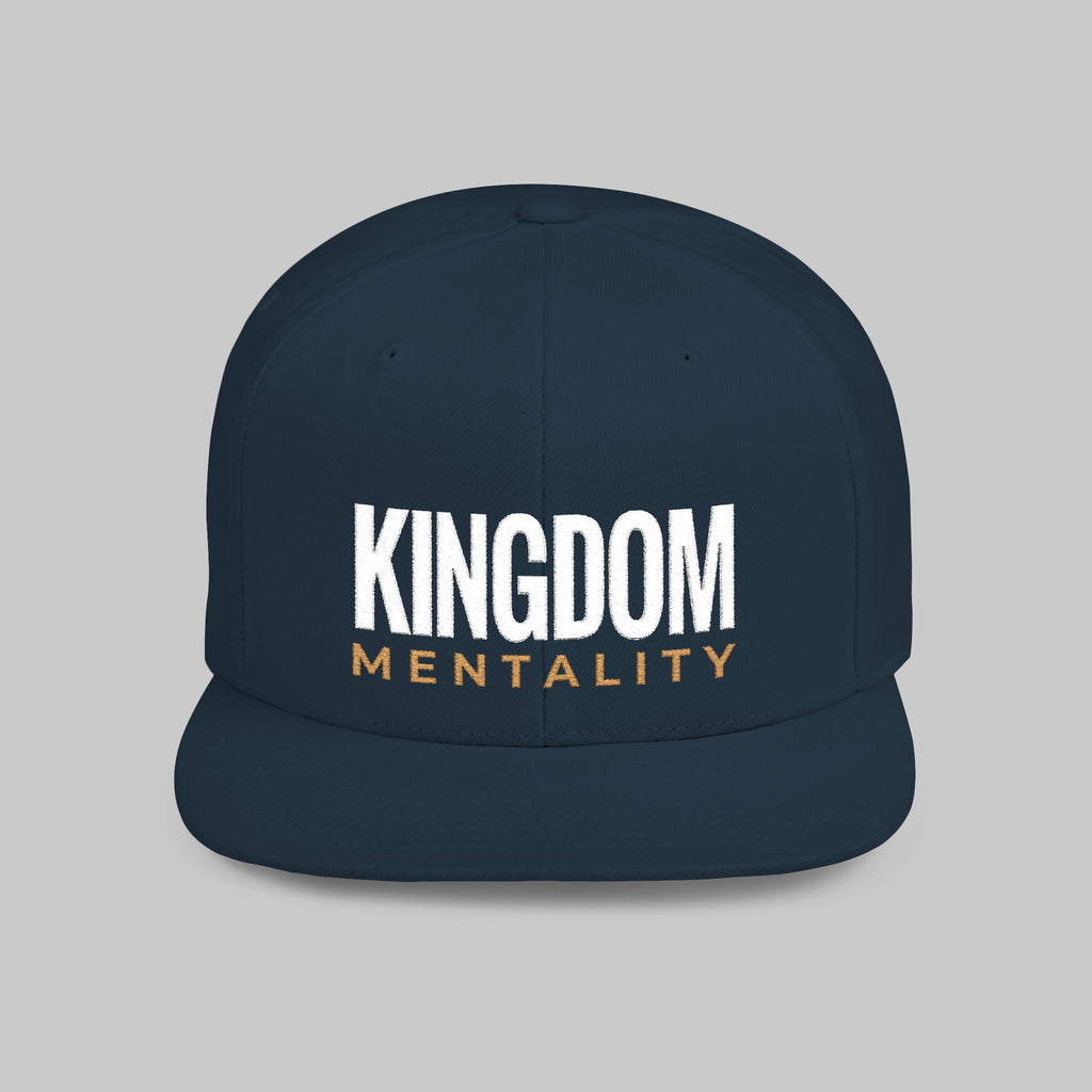 Kingdom Mentality Flat Bill Snapback Hat — Bold Faith-Inspired Streetwear Cap