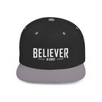 Believer Flat Bill Snapback Hat — Bold Faith Statement Cap