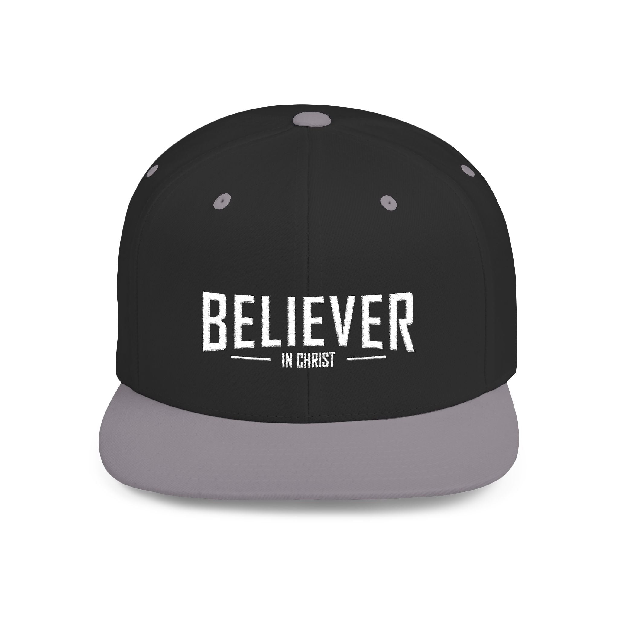 Believer Flat Bill Snapback Hat — Bold Faith Statement Cap