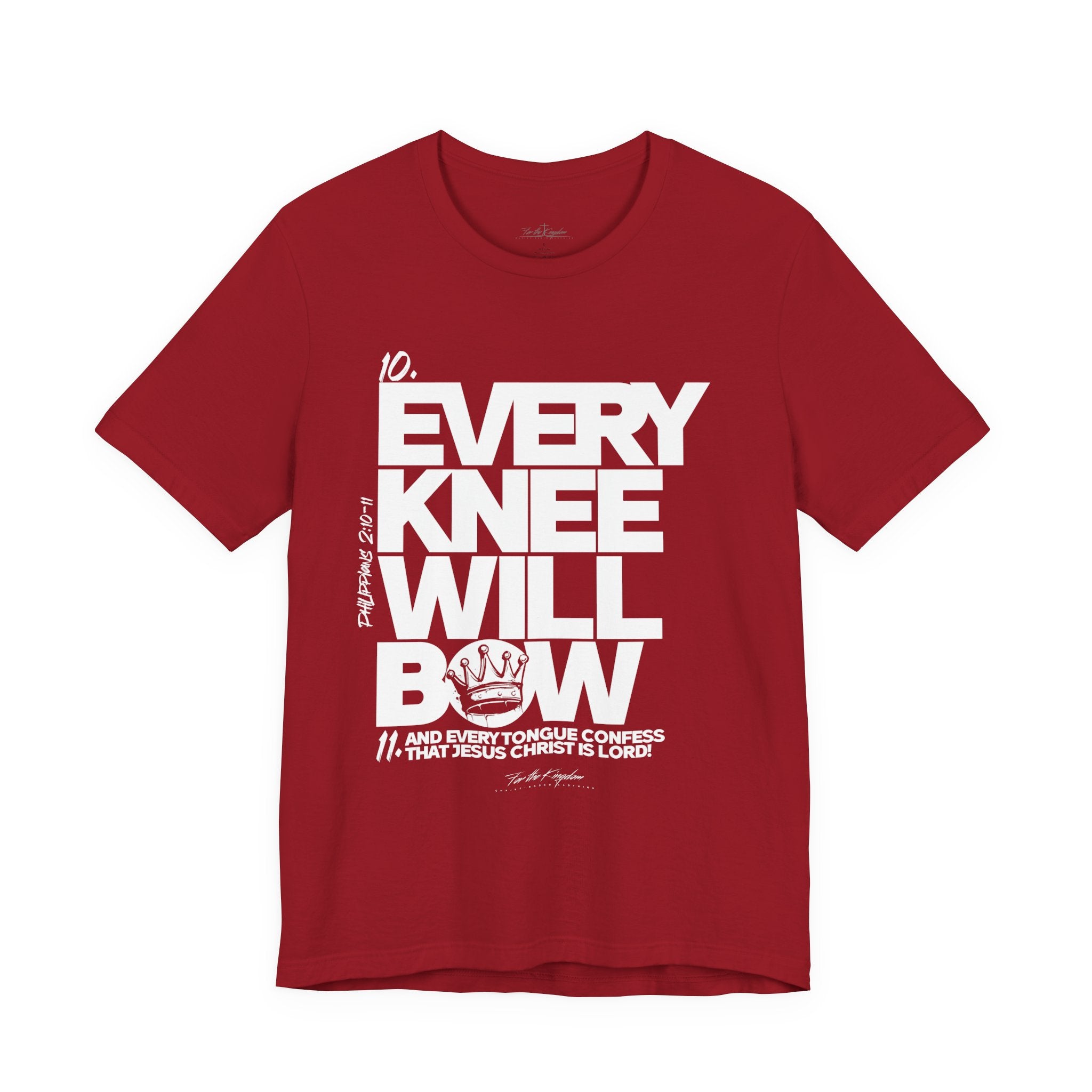 Every Knee Will Bow Light Palette Tee — Christian Faith Graphic T-Shirt
