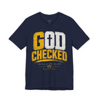 God Checked T-Shirt — Christian Faith Graphic Tee