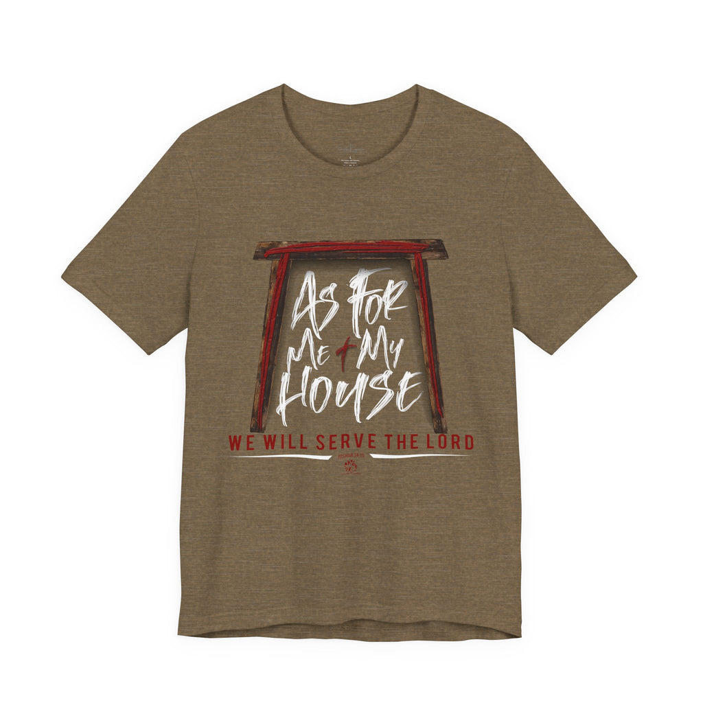 “As For Me & My House" Light Pallete Christian Tee