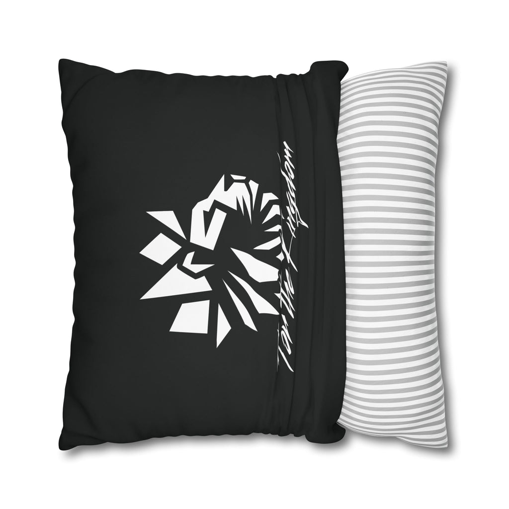 Lion of Judah - Black Script Pattern Decorative Throw Pillow Cover