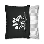 Lion of Judah - Black Script Pattern Decorative Throw Pillow Cover
