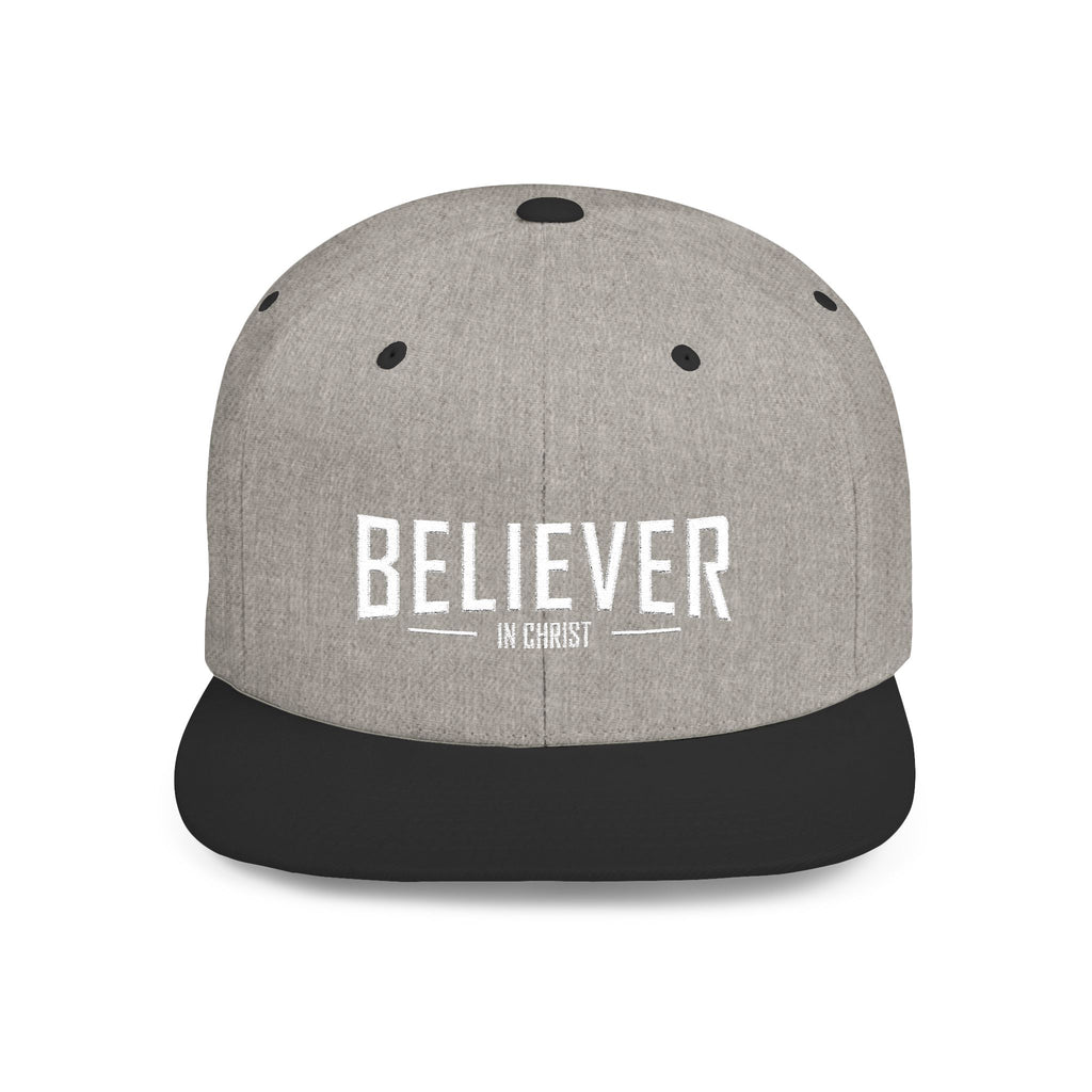 Believer Flat Bill Snapback Hat — Bold Faith Statement Cap