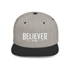 Believer Flat Bill Snapback Hat — Bold Faith Statement Cap
