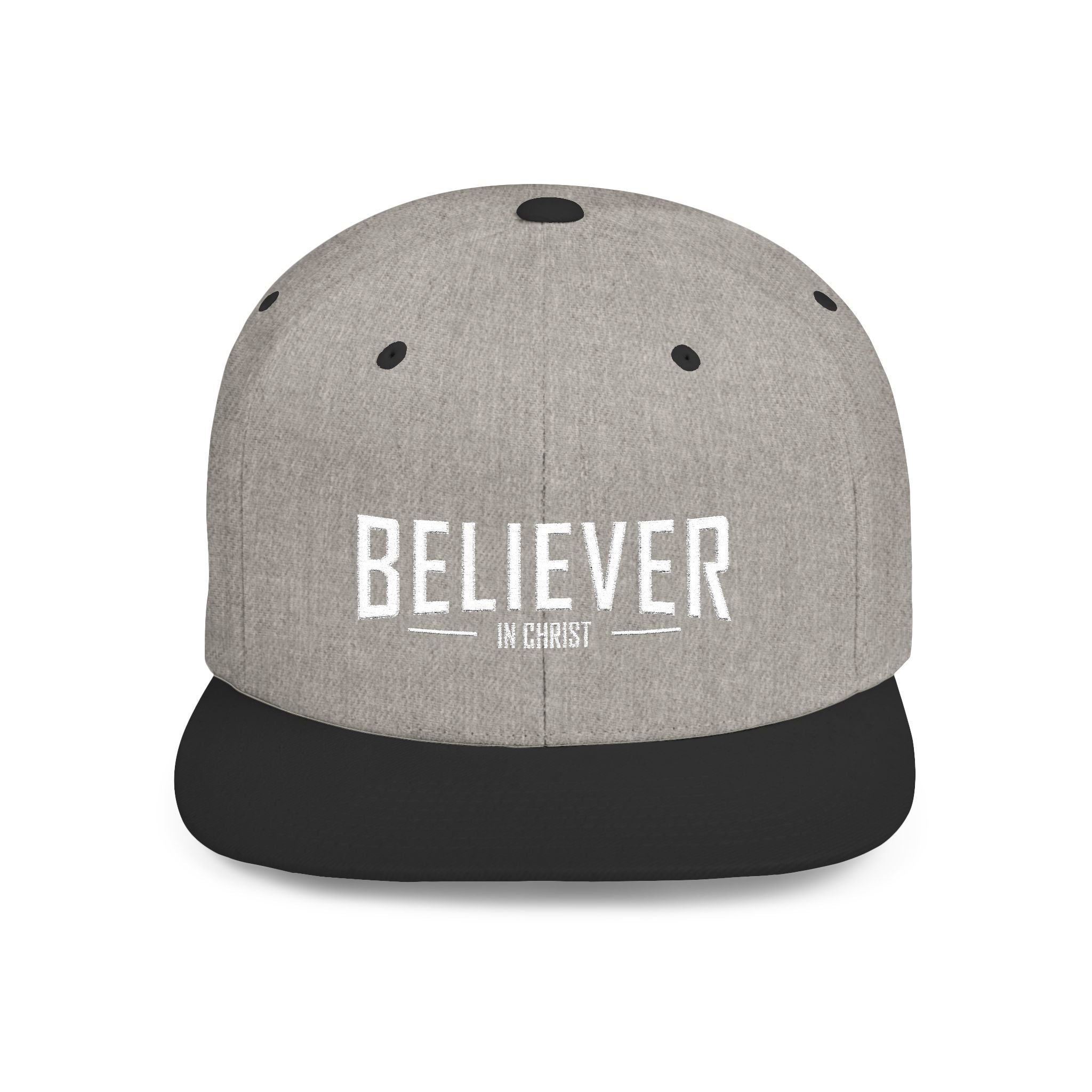 Believer Flat Bill Snapback Hat — Bold Faith Statement Cap