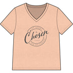 Chosen —CHARCOAL — Christian Women's V-Neck Tee
