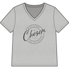 Chosen —CHARCOAL — Christian Women's V-Neck Tee