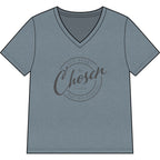 Chosen —CHARCOAL — Christian Women's V-Neck Tee