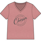 Chosen —CHARCOAL — Christian Women's V-Neck Tee