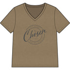 Chosen —CHARCOAL — Christian Women's V-Neck Tee