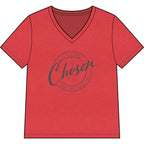 Chosen —CHARCOAL — Christian Women's V-Neck Tee